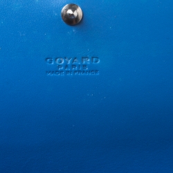 Goyard Blue Coated Canvas Goyardine Varenne Continental Wallet