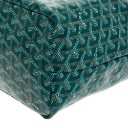 Pre Owned Goyard Green Goyardine Coated Canvas St. Louis PM Tote