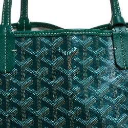 Pre Owned Goyard Green Goyardine Coated Canvas St. Louis PM Tote