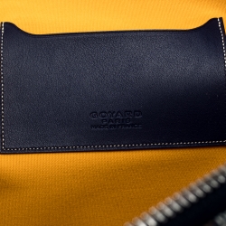 Pre Owned Goyard Blue Goyardine Coated Canvas Senat GM Clutch