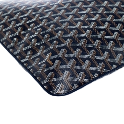 Pre Owned Goyard Blue Goyardine Coated Canvas Senat GM Clutch
