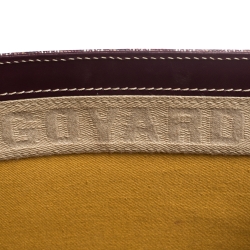 Goyard Burgundy Coated Canvas and Leather MM Saigon Top Handle Bag