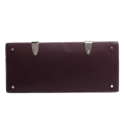 Goyard Burgundy Coated Canvas and Leather MM Saigon Top Handle Bag