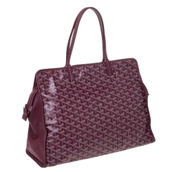 مملوكة مسبقًا حقيبة يد غويارد "هاردي پي إم" جلد و كانفاس مقوى غوياردين عنابي