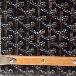 Goyard Black Goyardine Coated Canvas Monte Carlo Bois Clutch