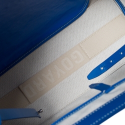 Pre Owned Goyard Blue Goyardine Coated Canvas and Leather Bellechasse PM Tote