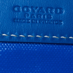 Pre Owned Goyard Blue Goyardine Coated Canvas and Leather Bellechasse PM Tote
