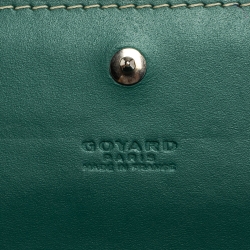 Pre Owned Goyard Green Goyardine Coated Canvas Varenne Continental Wallet