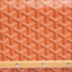Goyard Orange Goyardine Coated Canvas Monte Carlo Bois Clutch