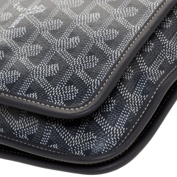 Pre Owned Goyard Grey Goyardine Coated Canvas Plumet Crossbody Bag
