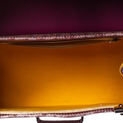 مملوكة مسبقًا Goyard Burgundy Coated Canvas and Leather MM Saigon Top Handle Bag