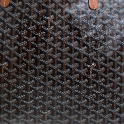 Pre Owned Goyard Brown Goyardine Coated Canvas St. Louis GM Tote