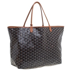Pre Owned Goyard Brown Goyardine Coated Canvas St. Louis GM Tote