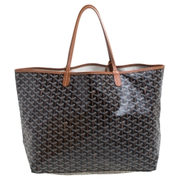 Pre Owned Goyard Brown Goyardine Coated Canvas St. Louis GM Tote