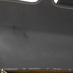 Pre Owned Goyard Grey Coated Canvas and Leather MM Saigon Top Handle Bag
