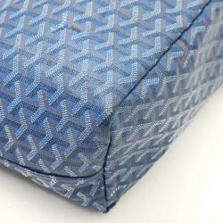 Pre Owned Goyard Blue Goyardine Canvas St. Louis PM Tote Bag