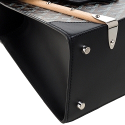 Goyard Black Goyardine Coated Canvas and Leather PM Saigon Top Handle Bag