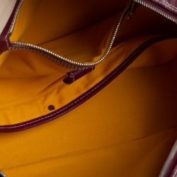 Pre Owned Goyard Burgundy Goyardine Coated Canvas and Leather St. Jeanne MM Bag