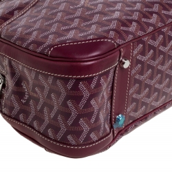 Pre Owned Goyard Burgundy Goyardine Coated Canvas and Leather St. Jeanne MM Bag