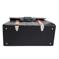 Goyard Black Goyardine Coated Canvas and Leather Saigon MM Top Handle Bag