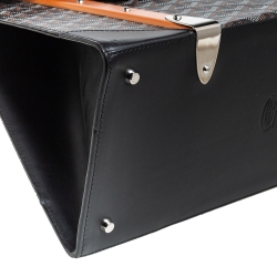Goyard Black Goyardine Coated Canvas and Leather Saigon MM Top Handle Bag