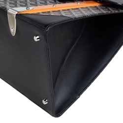 Goyard Black Goyardine Coated Canvas and Leather Saigon MM Top Handle Bag