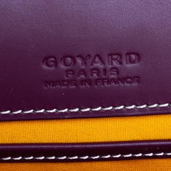 Pre Owned Goyard Burgundy Goyardine Coated Canvas and Leather Belvedere II MM Bag