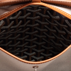 Pre Owned Goyard Tan Goyardine Coated Canvas and Leather Bellechasse PM Tote