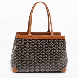 Pre Owned Goyard Tan Goyardine Coated Canvas and Leather Bellechasse PM Tote