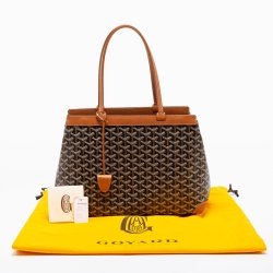 Pre Owned Goyard Tan Goyardine Coated Canvas and Leather Bellechasse PM Tote