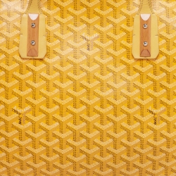 Pre Owned Goyard Yellow Goyardine Coated Canvas and Leather Marquises Tote