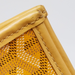 Pre Owned Goyard Yellow Goyardine Coated Canvas and Leather Marquises Tote