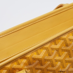 Pre Owned Goyard Yellow Goyardine Coated Canvas and Leather Marquises Tote