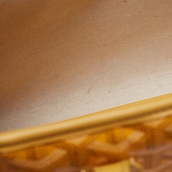 Pre Owned Goyard Yellow Goyardine Coated Canvas and Leather Marquises Tote