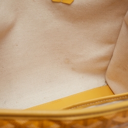 Pre Owned Goyard Yellow Goyardine Coated Canvas and Leather Marquises Tote