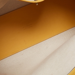 Pre Owned Goyard Yellow Goyardine Coated Canvas and Leather Marquises Tote