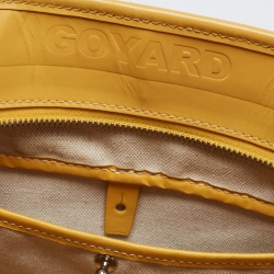 Pre Owned Goyard Yellow Goyardine Coated Canvas and Leather Marquises Tote