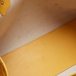 Pre Owned Goyard Yellow Goyardine Coated Canvas and Leather Marquises Tote