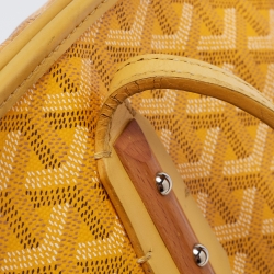 Pre Owned Goyard Yellow Goyardine Coated Canvas and Leather Marquises Tote