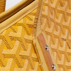 Pre Owned Goyard Yellow Goyardine Coated Canvas and Leather Marquises Tote