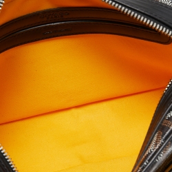 Pre Owned Goyard Black Goyardine Coated Canvas Sac Cap Vert Crossbody Bag