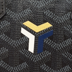 Goyard Black Goyardine Coated Canvas and Leather Vendome Satchel