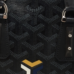 Goyard Black Goyardine Coated Canvas and Leather Vendome Satchel