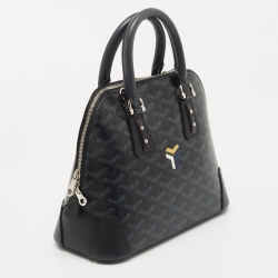 Goyard Black Goyardine Coated Canvas and Leather Vendome Satchel