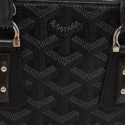 Goyard Black Goyardine Coated Canvas and Leather Vendome Satchel