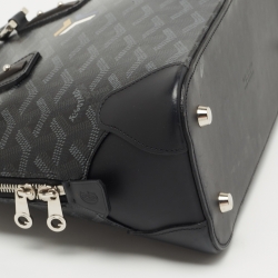 Goyard Black Goyardine Coated Canvas and Leather Vendome Satchel