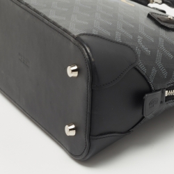 Goyard Black Goyardine Coated Canvas and Leather Vendome Satchel
