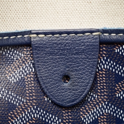 Pre Owned Goyard Navy Blue Goyardine Coated Canvas Artois PM Tote