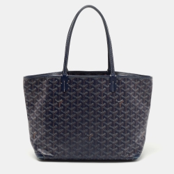 Goyard Artois Tote Coated Leather Canvas MM Handbag In Aqua Blue