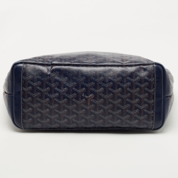 Pre Owned Goyard Navy Blue Goyardine Coated Canvas Artois PM Tote